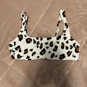 Cow or cheetah small bikini top great condition